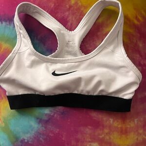 Nike GIRLS White & Black Sports Bra (S)